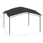 ZNTS Garden Gazebo 4x4x2.9 m Anthracite 180g/m 47823