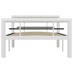 ZNTS Bed Frame without Mattress White and Black Metal 100x200 cm 284545