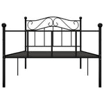 ZNTS 284523 Bed Frame without Mattress Black Metal 90x200 cm