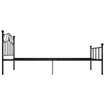 ZNTS 284523 Bed Frame without Mattress Black Metal 90x200 cm