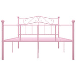 ZNTS 284540 Bed Frame without Mattress Pink Metal 140x200 cm