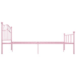 ZNTS 284540 Bed Frame without Mattress Pink Metal 140x200 cm
