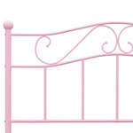 ZNTS 284540 Bed Frame without Mattress Pink Metal 140x200 cm