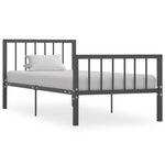 ZNTS Bed Frame Grey Metal 100x200 cm 284575