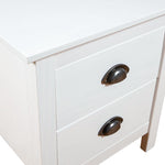 ZNTS Bedside Cabinet Hill 2 pcs White 46x35x49.5 cm Solid Pine Wood 288908