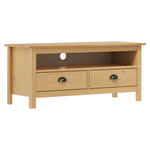 ZNTS TV Cabinet Hill Honey Brown 110x40x47 cm Solid Pine Wood 288923