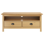 ZNTS TV Cabinet Hill Honey Brown 110x40x47 cm Solid Pine Wood 288923
