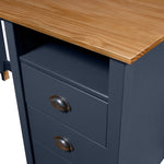 ZNTS Desk Hill with 3 Drawers Grey 120x50x74 cm Solid Pine Wood 288997