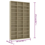 ZNTS CD Cabinet Sonoma Oak 102x16x177.5 cm Engineered Wood 801781