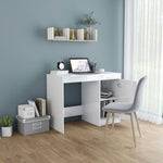 ZNTS Desk High Gloss White 100x50x76 cm Engineered Wood 801802