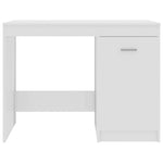 ZNTS Desk High Gloss White 100x50x76 cm Engineered Wood 801802