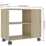 ZNTS Side Table Sonoma Oak 70x35x55 cm Engineered Wood 802123
