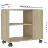 ZNTS Side Table Sonoma Oak 70x35x55 cm Engineered Wood 802123