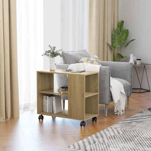 ZNTS Side Table Sonoma Oak 70x35x55 cm Engineered Wood 802123