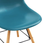 ZNTS 5 Piece Dining Set Plastic Turquoise 3054179