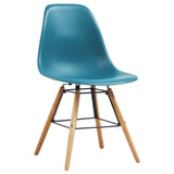 ZNTS 5 Piece Dining Set Plastic Turquoise 3054179