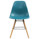 ZNTS 5 Piece Dining Set Plastic Turquoise 3054179
