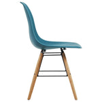 ZNTS 5 Piece Dining Set Plastic Turquoise 3054179