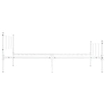 ZNTS Bed Frame White Metal 100x200 cm 284630