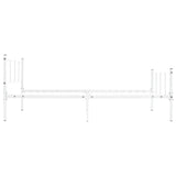 ZNTS Bed Frame White Metal 100x200 cm 284630