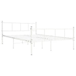 ZNTS Bed Frame White Metal 140x200 cm 284632