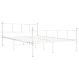 ZNTS Bed Frame White Metal 140x200 cm 284632