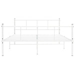 ZNTS Bed Frame White Metal 140x200 cm 284632