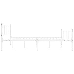 ZNTS Bed Frame White Metal 140x200 cm 284632