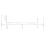 ZNTS Bed Frame White Metal 140x200 cm 284632