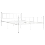 ZNTS Bed Frame White Metal 180x200 cm 6FT Super King 284634