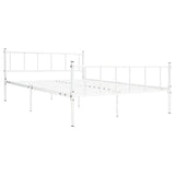 ZNTS Bed Frame White Metal 180x200 cm 6FT Super King 284634