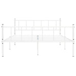 ZNTS Bed Frame White Metal 180x200 cm 6FT Super King 284634