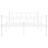 ZNTS Bed Frame White Metal 180x200 cm 6FT Super King 284634