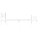 ZNTS Bed Frame White Metal 180x200 cm 6FT Super King 284634