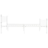 ZNTS Bed Frame White Metal 180x200 cm 6FT Super King 284634