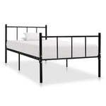 ZNTS Bed Frame Black Metal 100x200 cm 284637