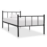 ZNTS Bed Frame Black Metal 100x200 cm 284637