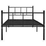 ZNTS Bed Frame Black Metal 100x200 cm 284637