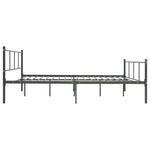 ZNTS Bed Frame Grey Metal 140x200 cm 284646