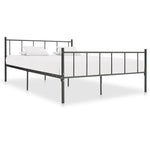 ZNTS Bed Frame Grey Metal 200x200 cm 284649
