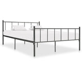 ZNTS Bed Frame Grey Metal 200x200 cm 284649