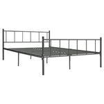 ZNTS Bed Frame Grey Metal 200x200 cm 284649