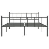 ZNTS Bed Frame Grey Metal 200x200 cm 284649