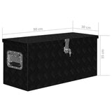 ZNTS Aluminium Box 80x30x35 cm Black 146442