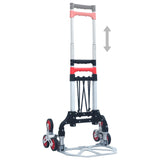 ZNTS Foldable Stair Transport Trolley 70 kg Aluminium Sliver 146445