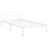 ZNTS Bed Frame White Metal 100x200 cm 284651