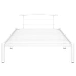 ZNTS Bed Frame White Metal 100x200 cm 284651