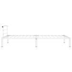 ZNTS Bed Frame White Metal 100x200 cm 284651