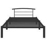 ZNTS 284656 Bed Frame without Mattress Black Metal 90x200 cm