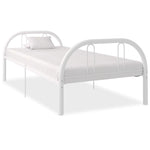 ZNTS Bed Frame White Metal 90x200 cm 284675
